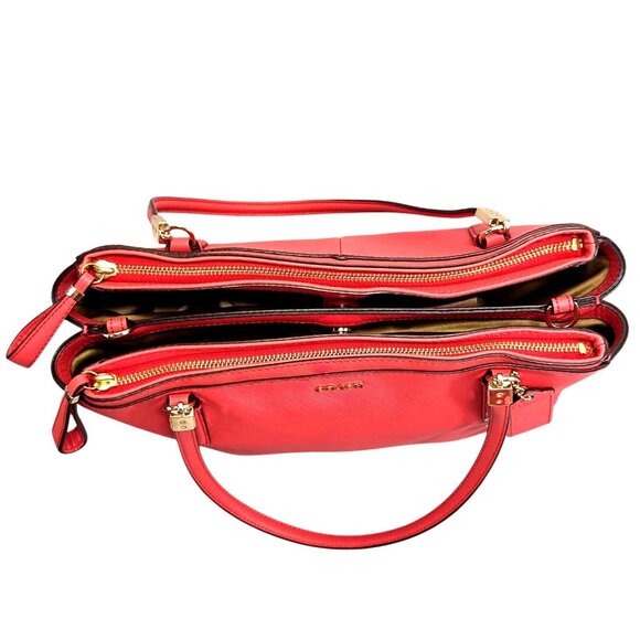Coach 2013 Madison Christie Carryall No. K1320-29422 Red Crossbody Saffiano NWT - Picture 7 of 15
